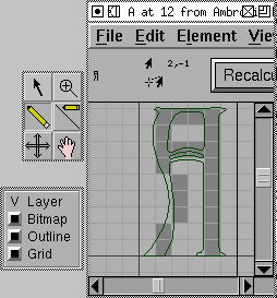 fontforge edit line height